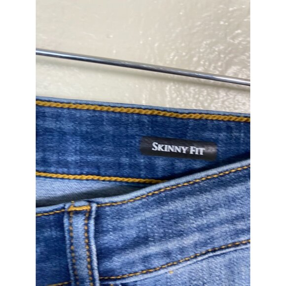 Judy Blue Womens Skinny Fit Distressed Mid Rise Ankle Jeans Size 31 Blue Denim - Picture 4 of 16